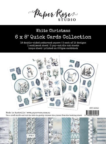 Paper Rose White Christmas 6"x8" Quick Cards Collection