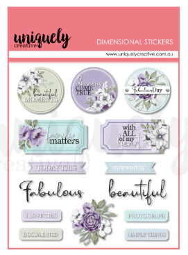 Uniquely Creative Wisteria Lane Dimensional Stickers