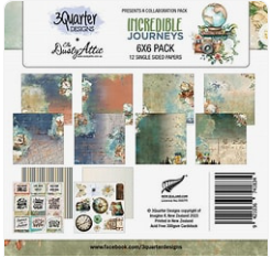 3 Quarter Designs Incredible Journeys 6"x6" Paper Pack
