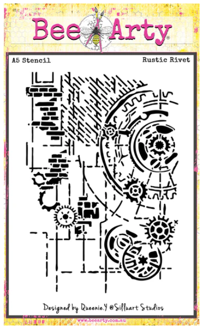 Bee Arty A5 Stencil - Rustic Rivet
