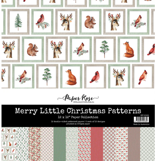 Paper Rose Merry Little Christmas 12"x12" Paper Collection