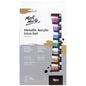 Mont Marte Metallic Acrylic Paint Set, 8 Colors, 18ml Tubes