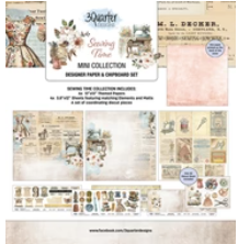 3 Quarter Designs Sewing Time Mini 12"x12" Paper Collection