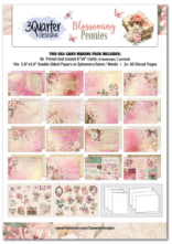 3 Quarter Designs Blossoming Peonies 6"x4" Cardmaking Pack